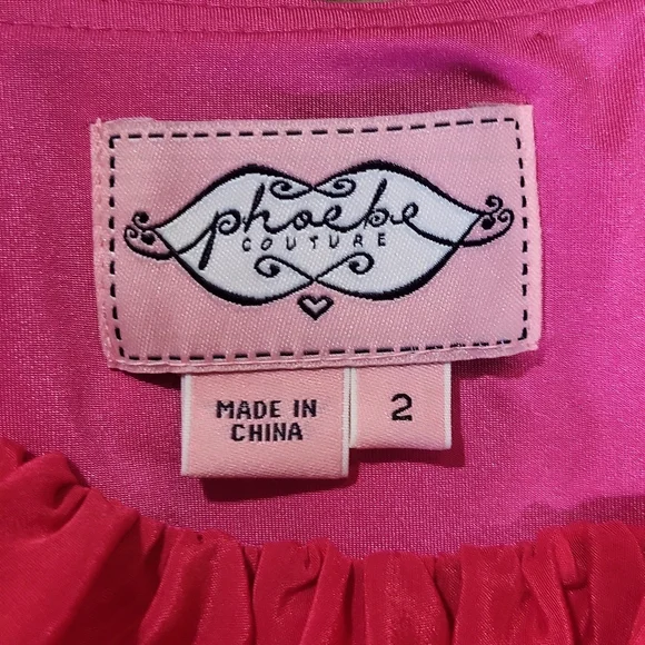 PHOEBE COUTURE 100% Silk Hot Pink & Purple Colorblock Shift Dress - Picture 3 of 14